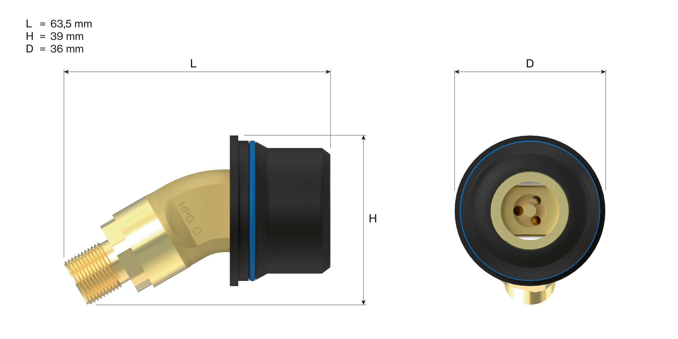 EXELTOP SCHELLKUPPLUNG O2 - G 1/4" AG RH
