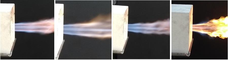 Flammenbilder mit Wasserstoff-Anreicherungen 