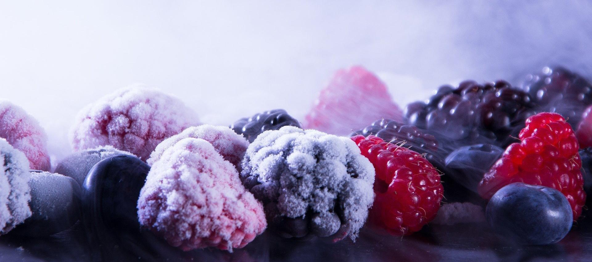 Kühlen und Frosten von Lebensmitteln-gefrorene Beeren