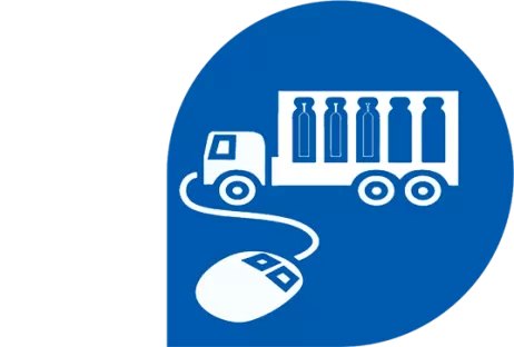 LKW transportiert Flaschengase