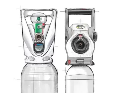 Medizinischer Sauerstoff in Gasflaschen