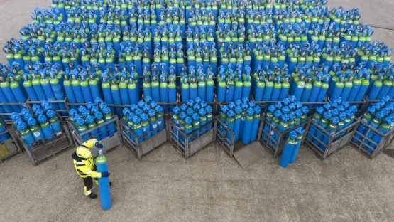 Flaschenlager Air Liquide Deutschland