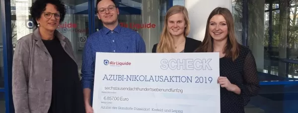 Air Liquide-Mitarbeiter spenden für Kinderhospizstiftung