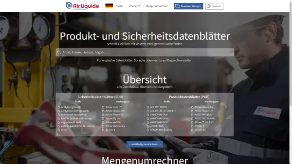 Sicherheits- und Produktdatenblätter