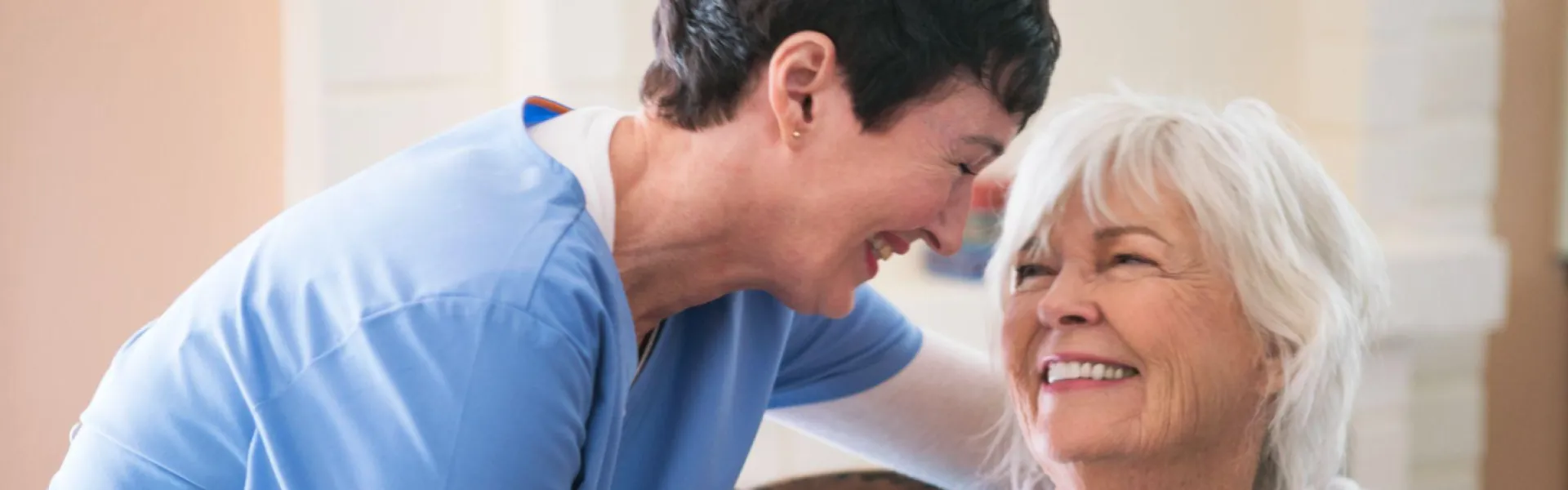 Female nurse with patient